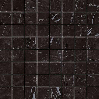 Керамическая мозаика Atlas Concord Италия MARVEL STONE AS3Z Nero Marquina Mosaico Matt 30х30см 0,9кв.м.