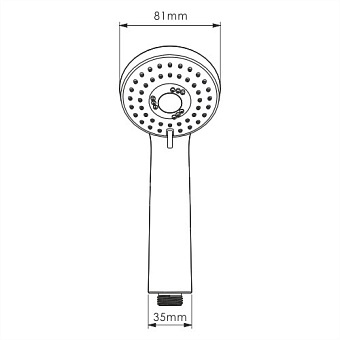 Ручной душ WASSERKRAFT Wern 4200 A120 матовый хром