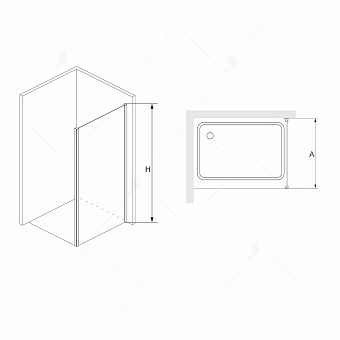 Боковая стенка душевого угла RGW 06223310-11 Z-33 195х100см стекло прозрачное