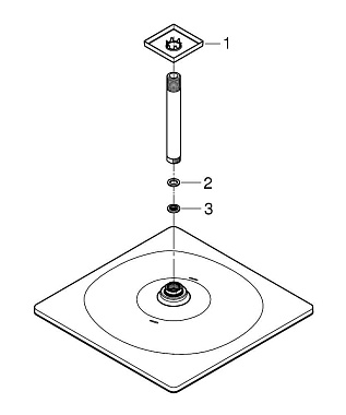 Верхний душ GROHE Rainshower Mono 310 Cube 26565000 хром