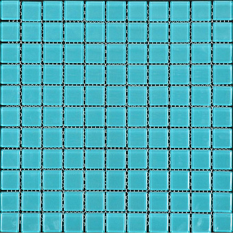 Стеклянная мозаика Mir Mosaic Color palette A-103 голубой 30х30см 0,9кв.м.