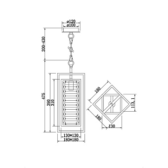 Светильник подвесной Maytoni Tening MOD060PL-01CH 60Вт E14