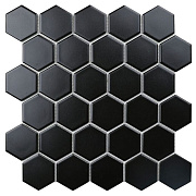 Керамическая мозаика Starmosaic Homework IDL4810 Hexagon small Black Matt 26,5х27,8см 0,96кв.м.