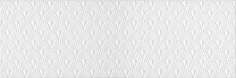 Настенная плитка KERAMA MARAZZI Гарса 12154R белый 25х75см 1,125кв.м. структурная