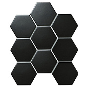 Керамическая мозаика Starmosaic Homework SBH4810 Hexagon big Black Matt 29,5х25,6см 0,99кв.м.