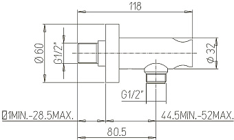 Шланговое подключение Paini 73CR480 хром