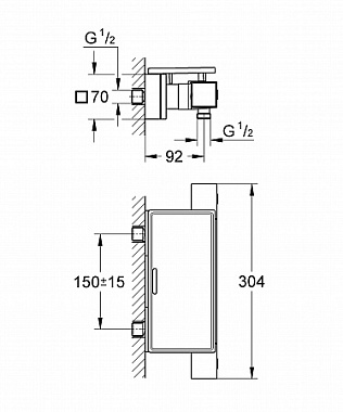 Смеситель для душа GROHE Grohtherm Cube 34491000 хром