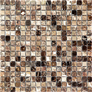 Мозаика Mir Mosaic i-Tile 4M022-15P коричневый мрамор 29,8х29,8см 0,44кв.м.