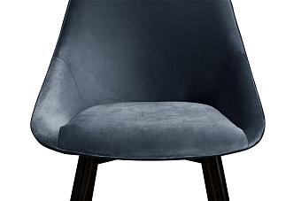 Кухонный стул поворотный AERO 50х53х84см велюр/сталь Dark Blue