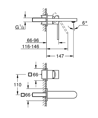 Смеситель для раковины GROHE Plus 29303AL3 сталь