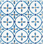 Вставка KERAMA MARAZZI Капри STG\A485\1146H белый/синий 9,9х9,9см 0,294кв.м.