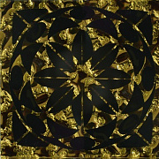 Вставка Роскошная мозаика ВБ 22 золотой/чёрный 6,6х6,6см 0,004кв.м.