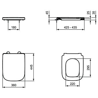 Сиденье для унитаза IDEAL STANDARD T468201 без микролифта