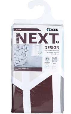 Шторка для ванной FIXSEN Next FX-2519 200х180см серый