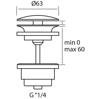 Донный клапан Cisal ZA001612D1