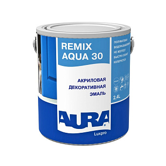 Эмаль универсальная акриловая Aura(Eskaro) Luxpro Remix Aqua Белый 2,4л