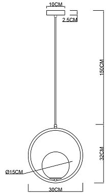 Светильник подвесной Arte Lamp MATISSE A7741SP-1AB 40Вт E14