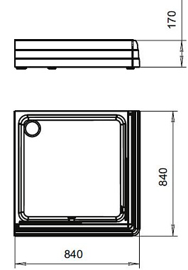 Душевой поддон RADOMIR Радомир 1-11-0-0-0-007 84х84см