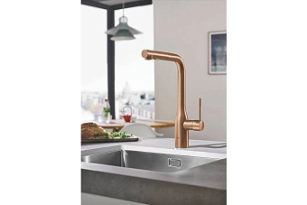 Смеситель для кухни GROHE Essence New 30270DL0 высокий излив бронза