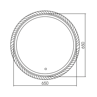 Зеркало Azario Бригантина LED-00002573 65х65см с подсветкой