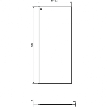 Фиксированная панель 90 см Ideal Standard CONNECT 2 Wetroom panel K9377V3