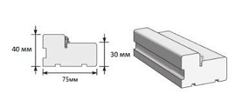 Универсальная дверная коробка Ока эмаль белая МДФ 75х40мм