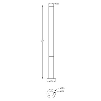 Светильник ландшафтный Maytoni Ginza O041FL-L50B3K 50Вт IP54 LED чёрный