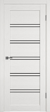 Межкомнатная дверь Владимирская фабрика дверей Atum Pro 28 Artic Oak Black Gloss Экошпон 600х2000мм остеклённая
