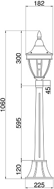 Светильник ландшафтный Maytoni Rivoli O026FL-01B 60Вт IP44 E27 чёрный