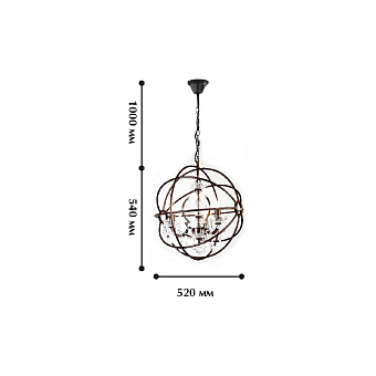 Люстра подвесная Favourite Orbit 1834-3P 120Вт 3 лампочек E14