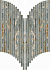 Керамическая мозаика ABK Sensi Signoria PF60009152 Mosaic Ventaglio Roma Imperiale Lux 60х28см 0,67кв.м.