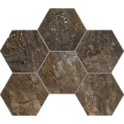 Керамическая мозаика ESTIMA Bernini Mosaic/BR04_NS/25x28,5/Hexagon Dark Brown 25х28,5см 0,71кв.м.