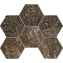 Керамическая мозаика ESTIMA Bernini Mosaic/BR04_PS/25x28,5/Hexagon Dark Brown 25х28,5см 0,71кв.м.