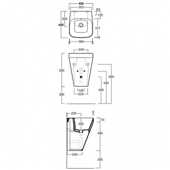 Раковина подвесная SIMAS Baden Baden BB13bi*1 40х45см