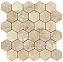 Керамическая мозаика Atlas Concord Италия Aix A0UA Blanc Honeycomb Tumbled 30х31см 0,558кв.м.