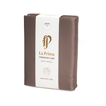Простыня La Prima Tencel 160х200см Chocolate