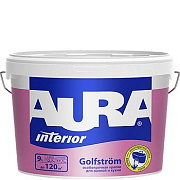 Краска для стен и потолков матовая Aura(Eskaro) Golfstrom Белый основа A 9л