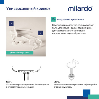 Сиденье для унитаза MILARDO 020PP00M31 с микролифтом