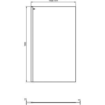 Фиксированная панель 120 см Ideal Standard CONNECT 2 Wetroom panel K9379EO