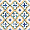 Вставка KERAMA MARAZZI Капри STG\A491\1146H оранжевый/синий 9,9х9,9см 0,294кв.м.