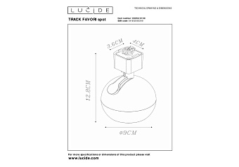 Светильник потолочный Lucide TRACK FAVORI spot 09953/01/30 50Вт GU10