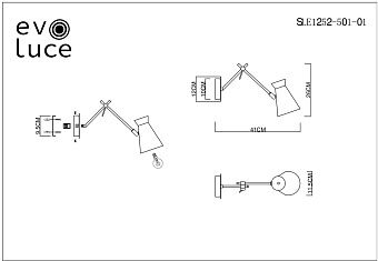 Светильник настенный Evoluce ALFEO SLE1252-501-01 60Вт E27