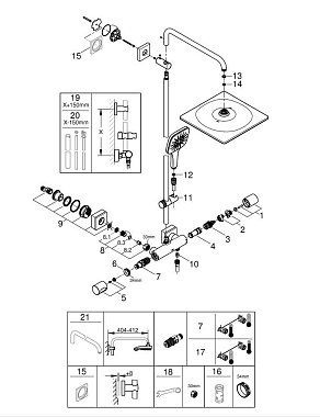 Душевая система GROHE Rainshower SmartActive 310 26652000 хром