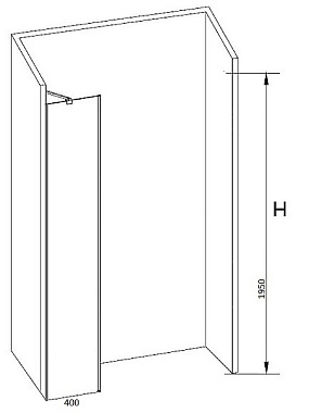 Боковая стенка душевого угла RGW 06220904-11 Z-09 195х40см стекло прозрачное