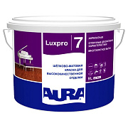 Краска универсальная шелково-матовая Aura(Eskaro) Luxpro  7 Белый основа A 9л