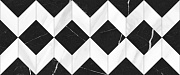 Настенная плитка Global Tile Aurora GT 10100000450 белый/чёрный 25х60см 1,2кв.м. матовая