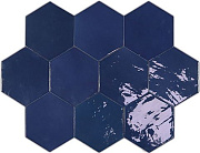 Настенная плитка WOW Zellige Hexa 122085 Cobalt 10,8х12,4см 0,382кв.м. глянцевая