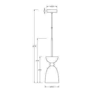 Светильник подвесной Maytoni Cloches MOD113PL-01W 40Вт E14