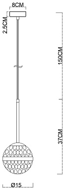 Светильник подвесной Arte Lamp DELACRUA A7770SP-1PB 40Вт E14