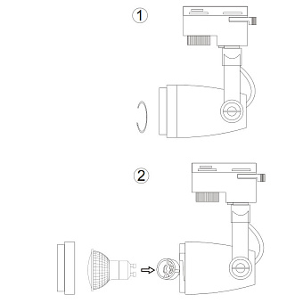 Трековый светильник Maytoni Track lamps TR001-1-GU10-W 50Вт GU10 белый для однофазного трека